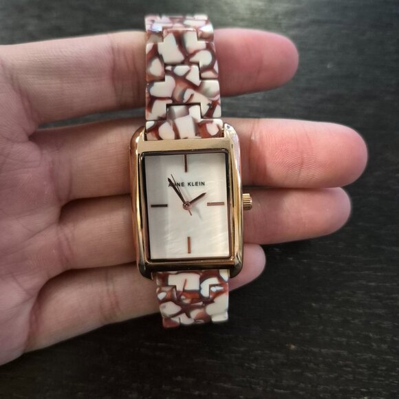 ANNE KLEIN Women's Quartz Red And Pink Acetate Bracelet Watch, 26mm - Picture 6 of 6